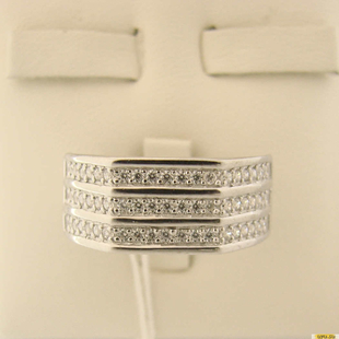 Серебряное кольцо-печатка (перстень), 925 пробы с фианитом, 2200000415035