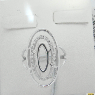 Серебряное кольцо 925 пробы с фианитом, 2200000411501