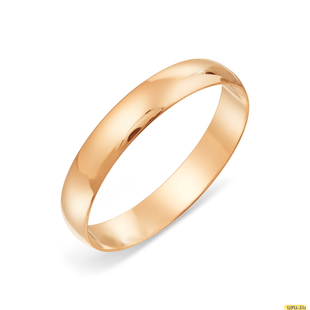Кольцо обручальное из красного золота Т20001016 375 пробы 15.5 1.59г.