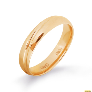 Кольцо обручальное из красного золота Т100013835 585 пробы 17 3.57г.