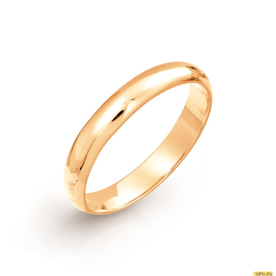 Кольцо обручальное из красного золота Т100013847 585 пробы 16.5 1.77г.